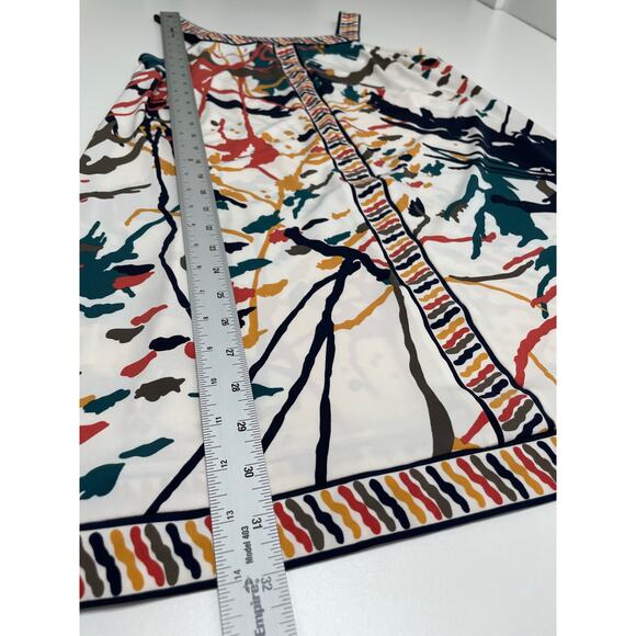 BCBGMaxAzria Paint Splatter Mini Shift Dress Sleeveless Square Neck Multicolor S - Picture 6 of 8